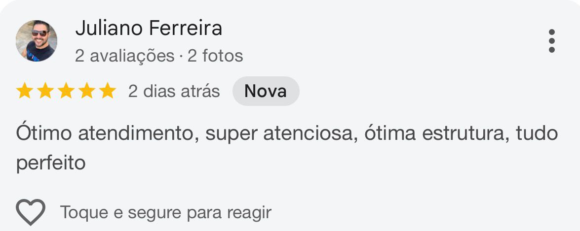 Avaliação de Juliano Ferreira no Google