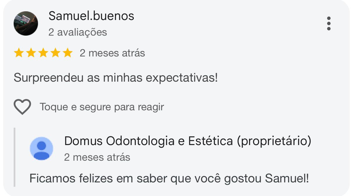 Avaliação de Laryssa Fernanda no Google