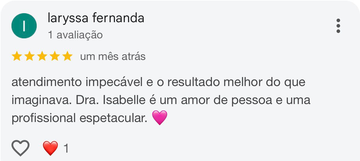 Avaliação de Samuel Buenos no Google